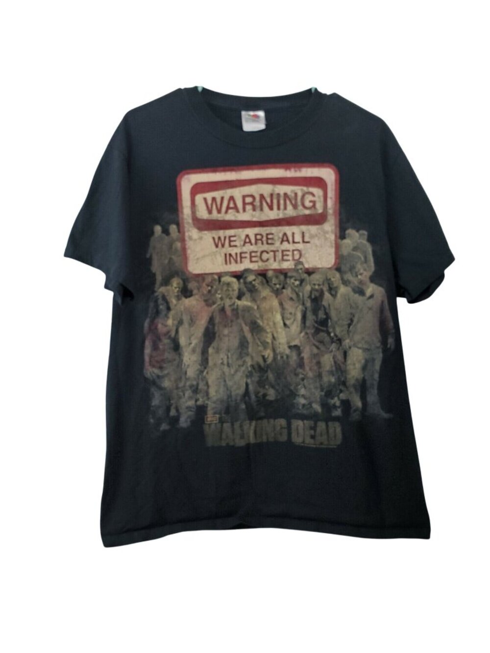 The Walking Dead Tshirt We Are All Infected Graphic Short Sleeve Adult Large EUC